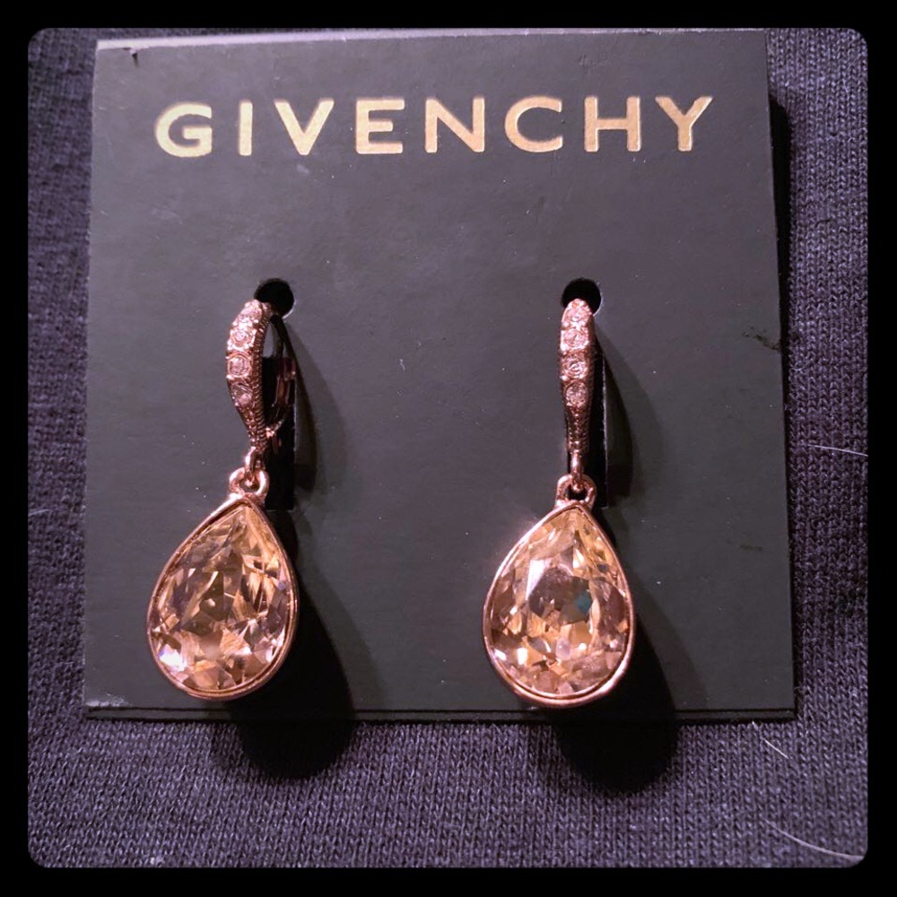 Givenchy Bronzetone Crystal Earrings
